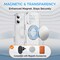 Clear Magnetic Case with Ring Stand for various Apple iPhone 17, 16, 15 Models, Fit for MagSafe, Shock Absorption Bumper, Soft Flexible TPU, Shock Resistant, Fingerprint Resistant, Protection